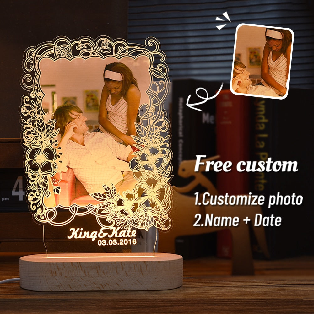 Personalized 3D photo lamp | Eternal Moments lighted home accessory