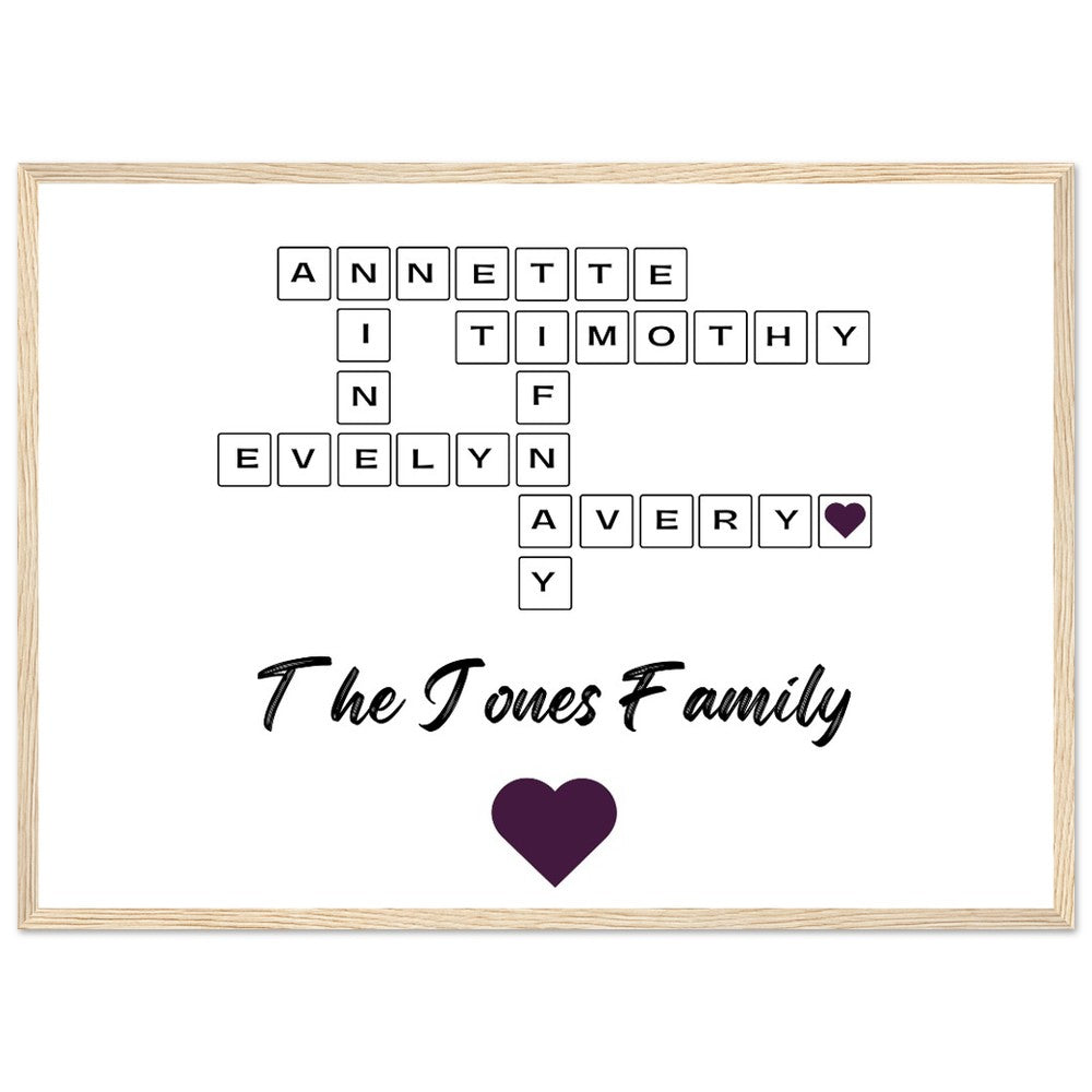 Forever Together Family Portrait Premium Matte Wooden Framed Poster