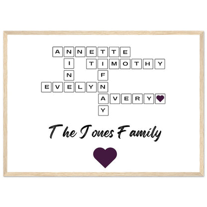 Forever Together Family Portrait Premium Matte Wooden Framed Poster