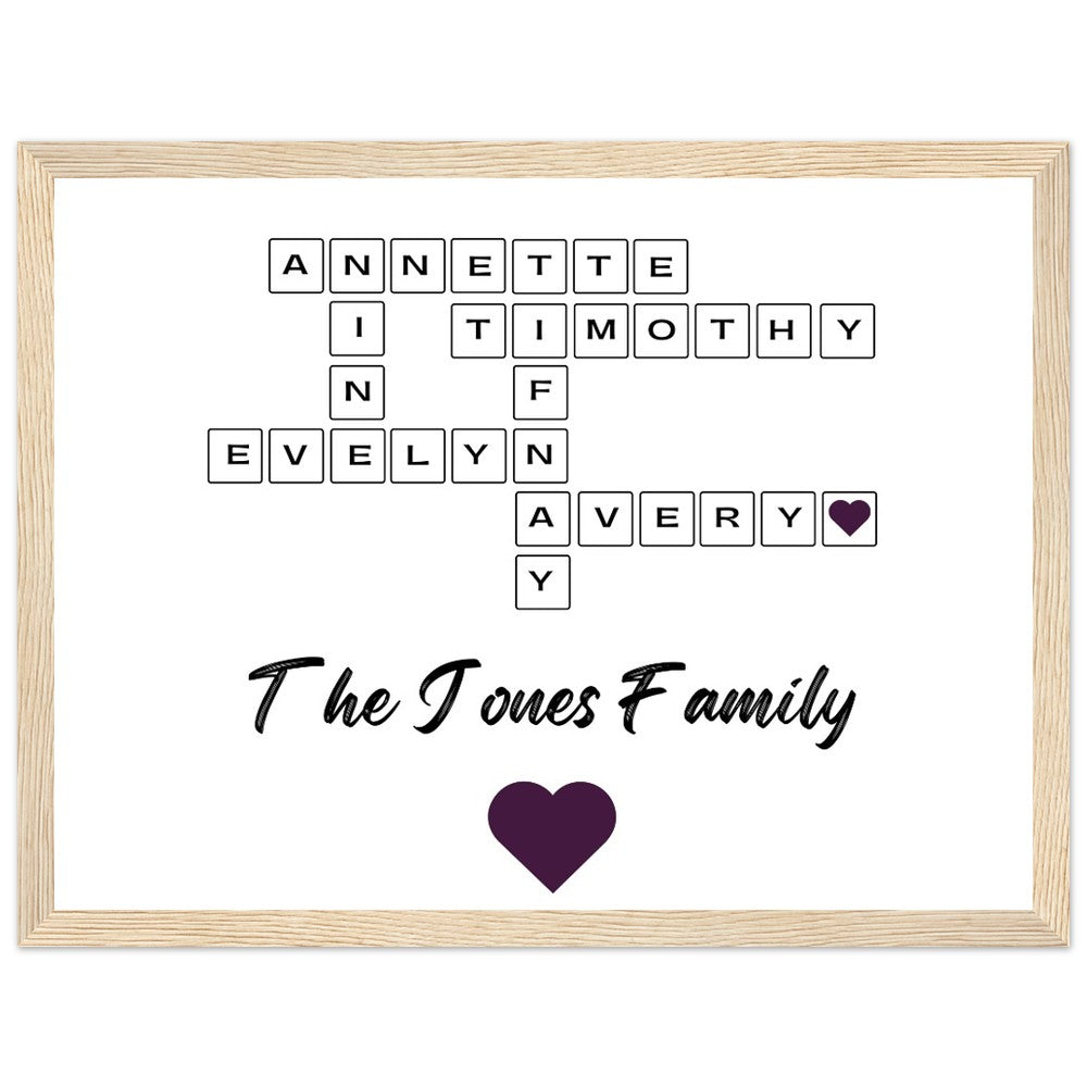 Forever Together Family Portrait Premium Matte Wooden Framed Poster