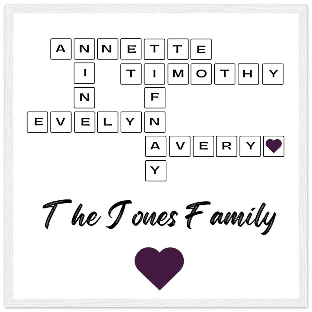 Forever Together Family Portrait Premium Matte Wooden Framed Poster