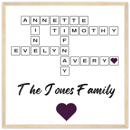 Forever Together Family Portrait Premium Matte Wooden Framed Poster