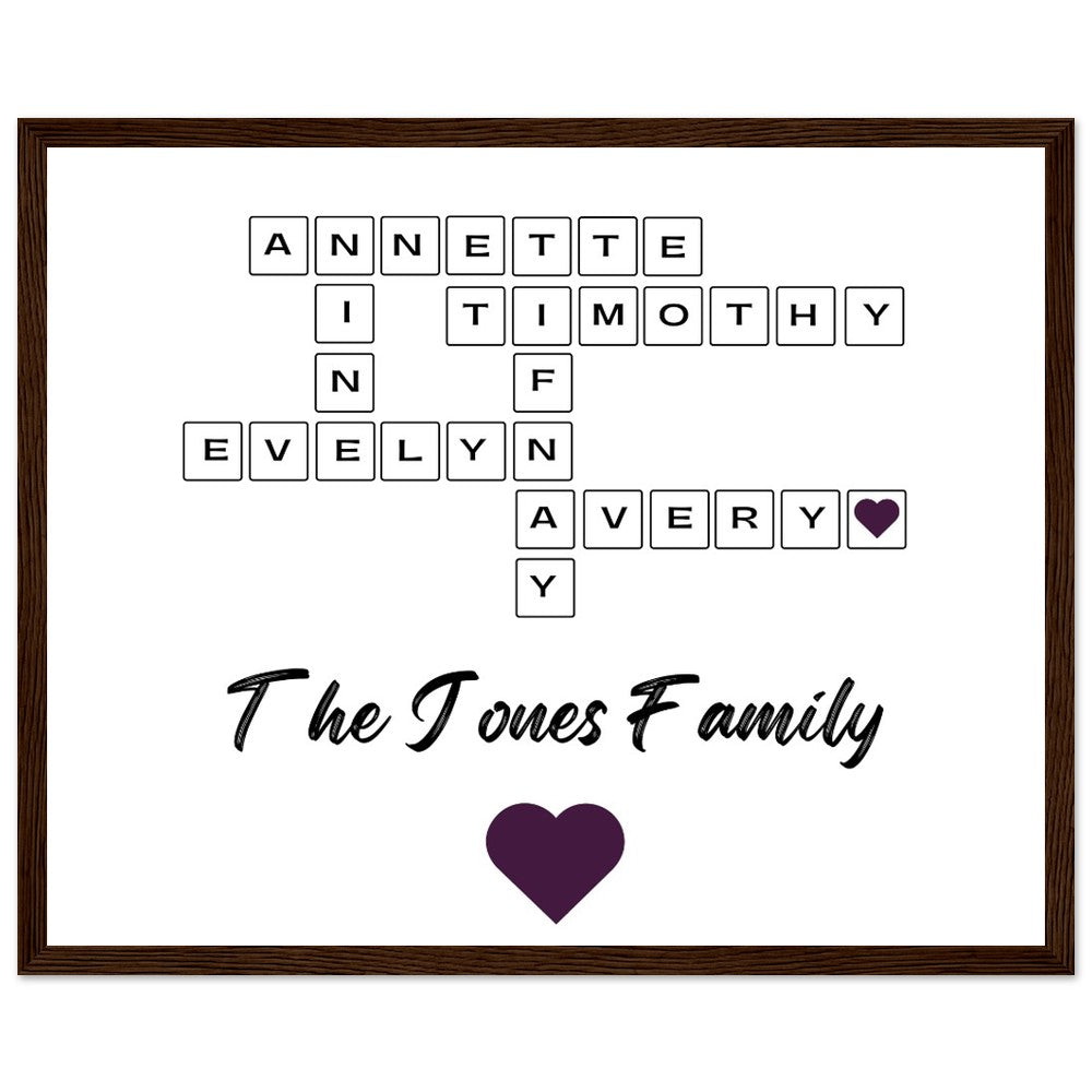 Forever Together Family Portrait Premium Matte Wooden Framed Poster