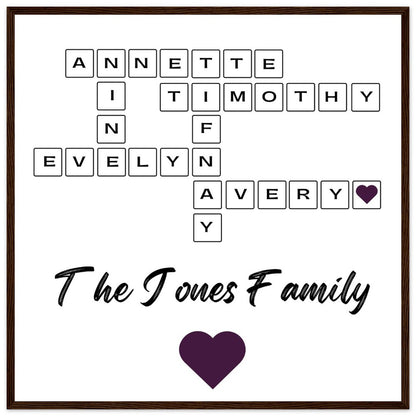 Forever Together Family Portrait Premium Matte Wooden Framed Poster