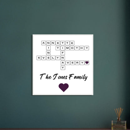 Forever Together Family Portrait Premium Matte Wooden Framed Poster