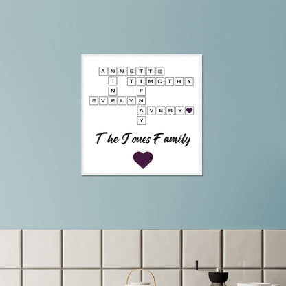 Forever Together Family Portrait Premium Matte Wooden Framed Poster