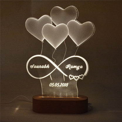 Luminous Love - Captivate Hearts with Personalized Heart LED Light