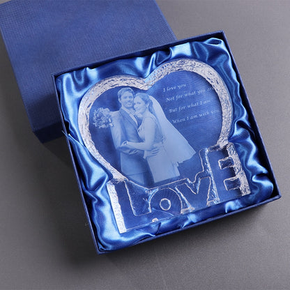 MemoriesInHeart Crystal PhotoCharm Personalized Crsytal Gift