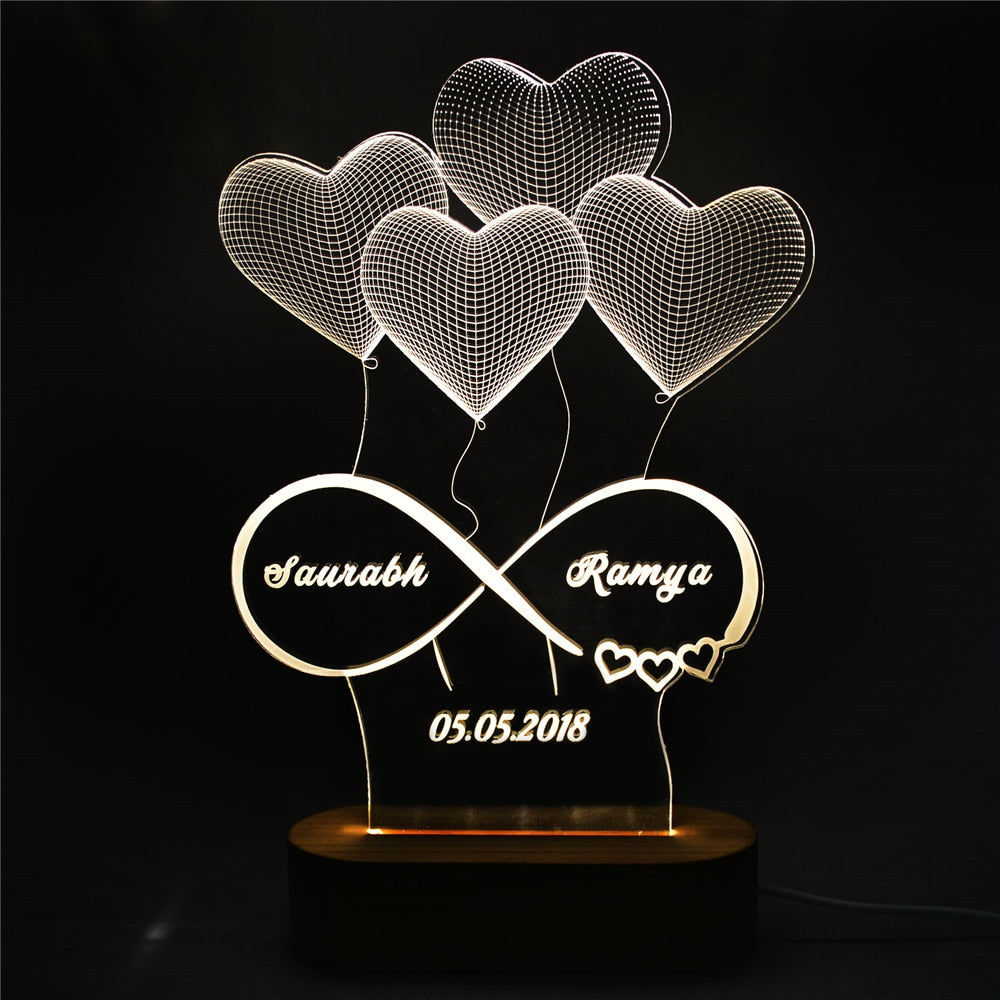 Luminous Love - Captivate Hearts with Personalized Heart LED Light