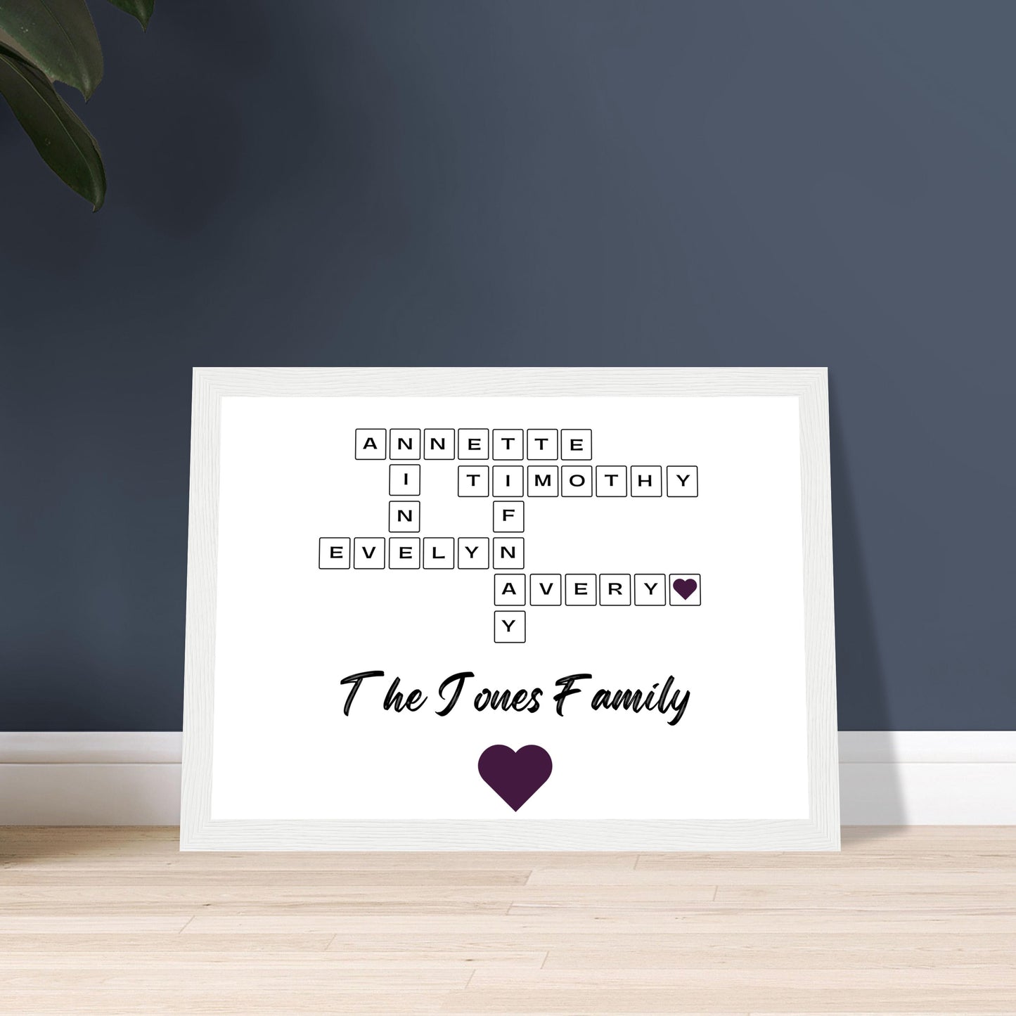 Forever Together Family Portrait Premium Matte Wooden Framed Poster