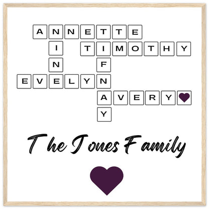 Forever Together Family Portrait Premium Matte Wooden Framed Poster