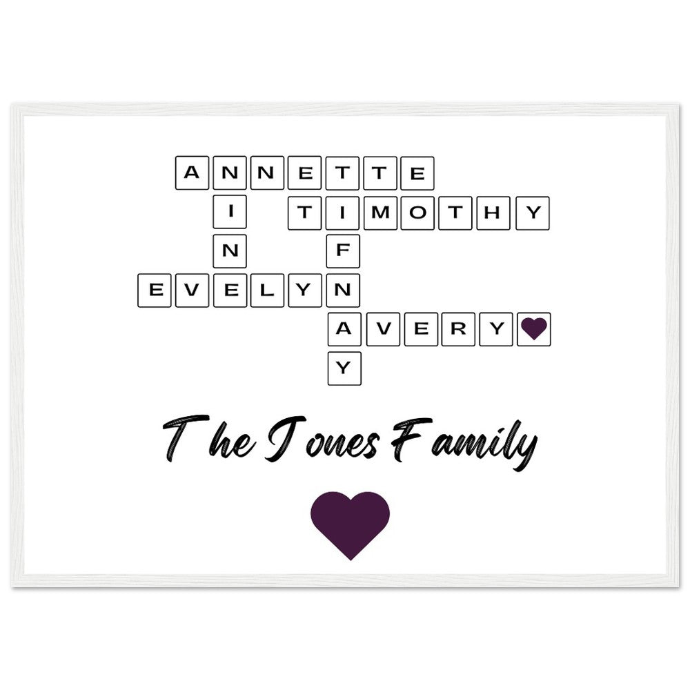 Forever Together Family Portrait Premium Matte Wooden Framed Poster