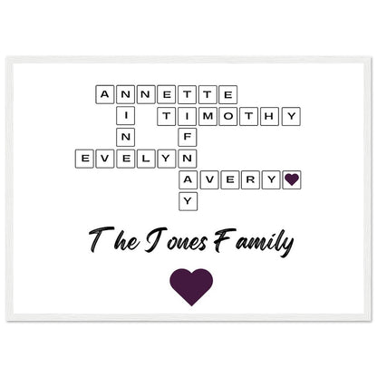 Forever Together Family Portrait Premium Matte Wooden Framed Poster