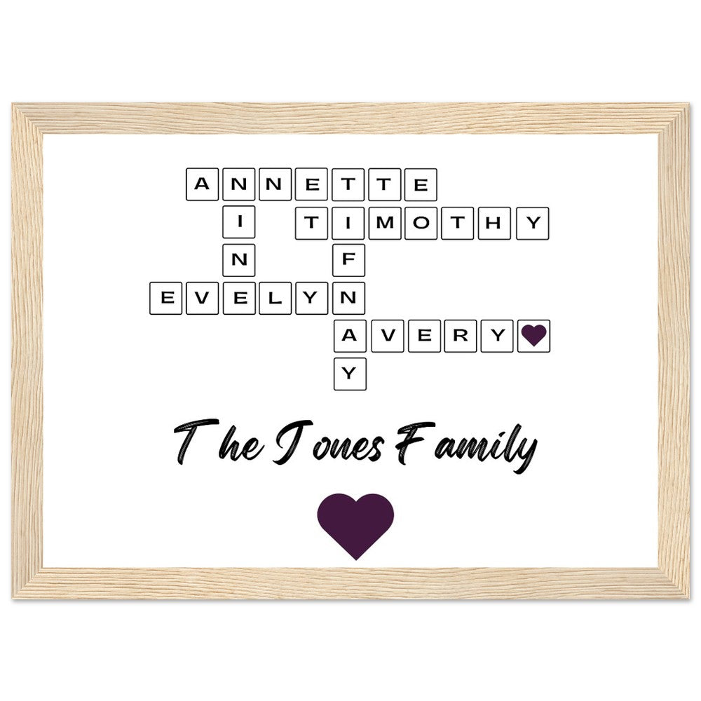 Forever Together Family Portrait Premium Matte Wooden Framed Poster