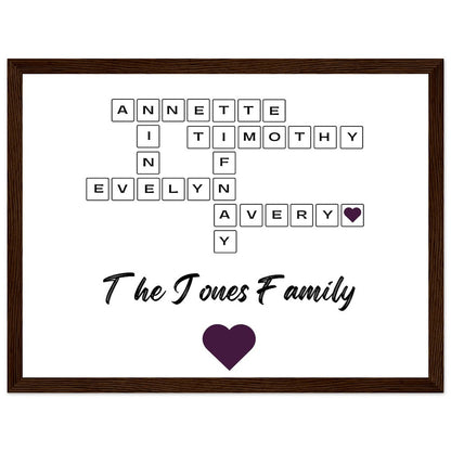 Forever Together Family Portrait Premium Matte Wooden Framed Poster