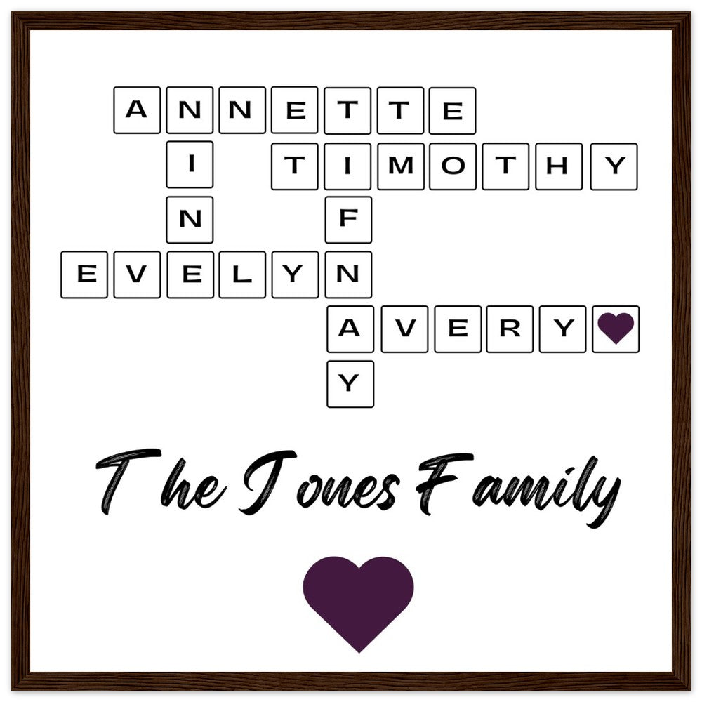 Forever Together Family Portrait Premium Matte Wooden Framed Poster