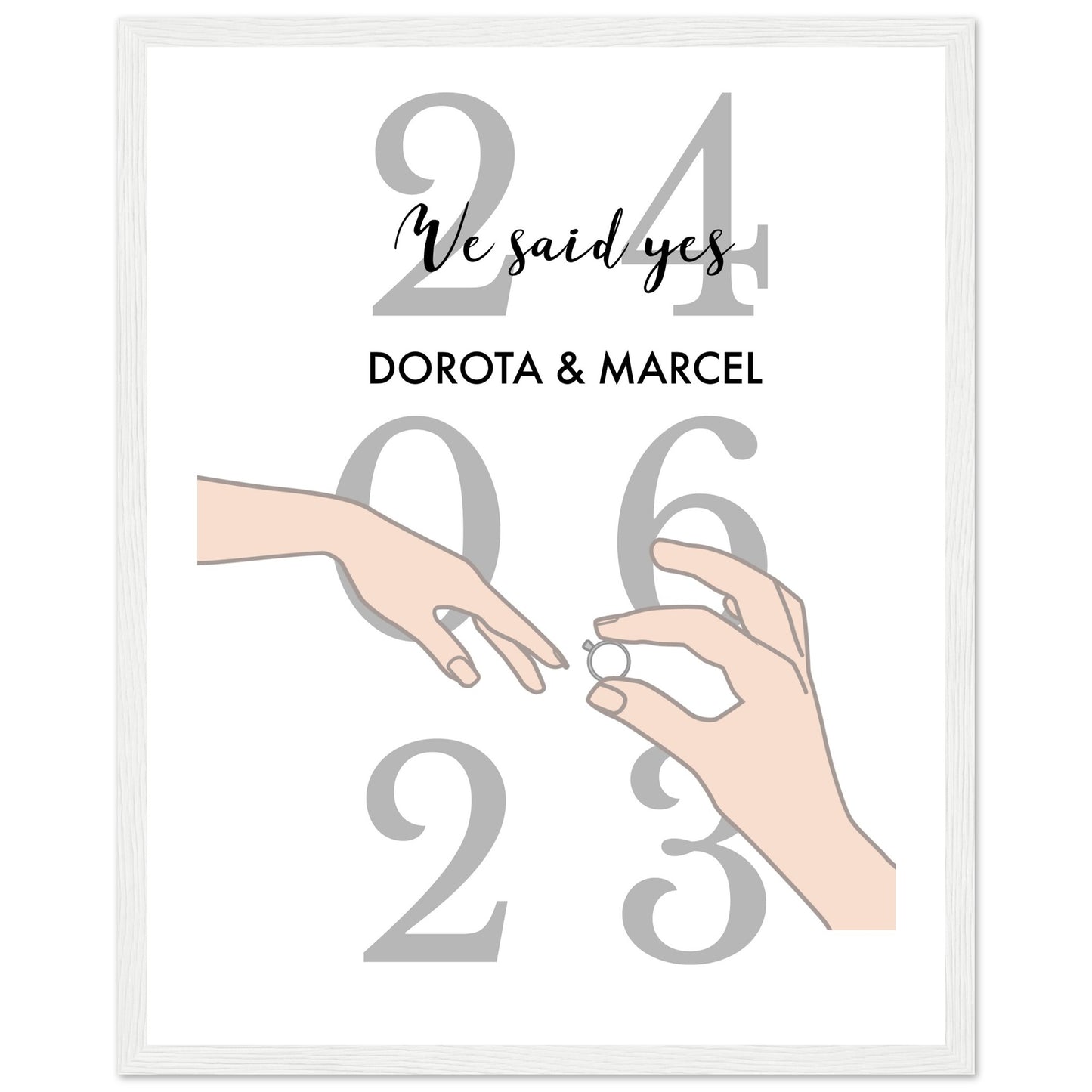 Personalized date and name poster | Special date personalized art