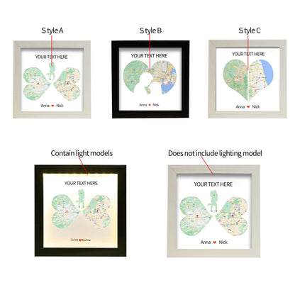 LoveMap: Eternal Love Journey Map Frame